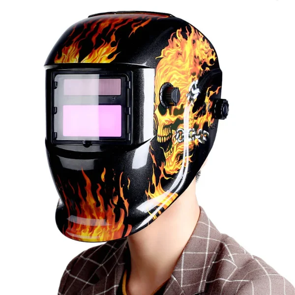 FLAMING SKULL Auto Darkening Welding Helmet | RAM SVEIS