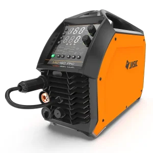 Jasic EVO MIG 160 PFC Inverter with 3m MIG torch and ergonomic design.