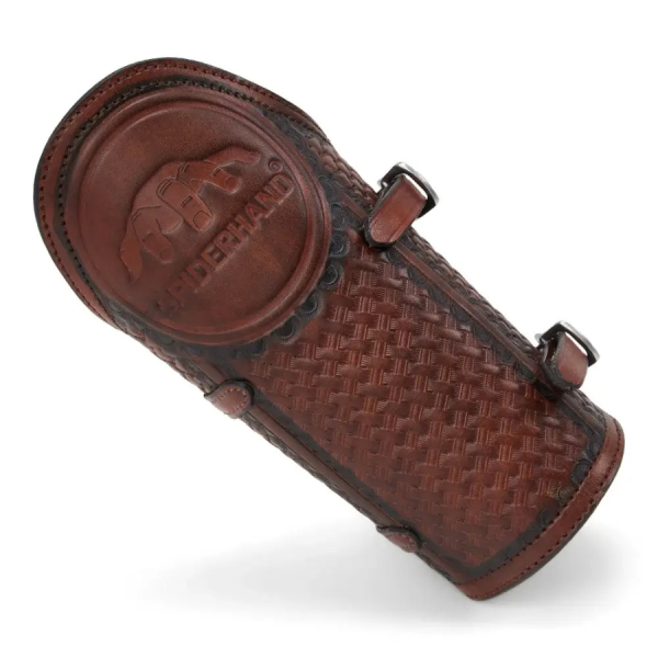 Heat resistant welding sleeves made of buffalo leather. Offers reliable protection and comfort for professional welders in high-temperature conditions.