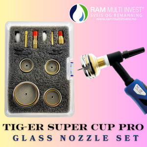 TIG-ER Super Cup Glass Nozzle Set PRO for WP9/20/17/18/26