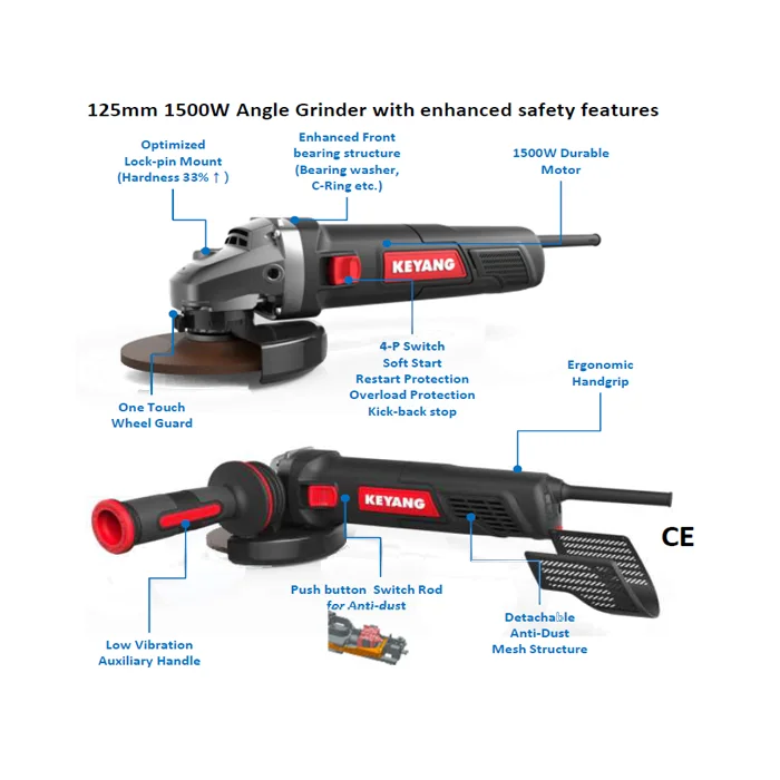 Keyang DG125-15S Angle grinder – 125mm 1500W