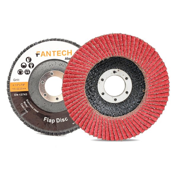 Ceramic Flap Disc 125mm x 22mm – Front Label – P36 Grit – RAM SVEIS OG BEMANNING