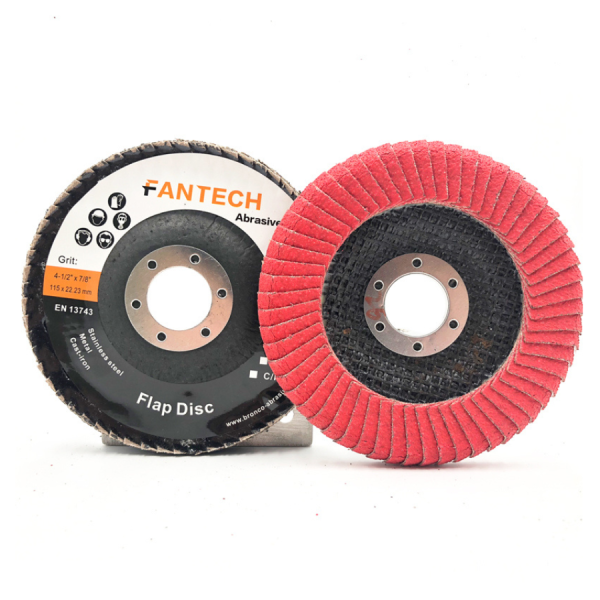 Half Curved Flap Disc 125x22mm Ceramics for fillet weld grinding
