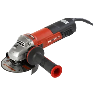1500W variable speed compact angle grinder with 125mm disc, anti-vibration handle, and slim 65mm body – designed for safe one-handed industrial use