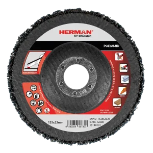 Cleaning disc for coarse dirt removal with 13mm porous structure