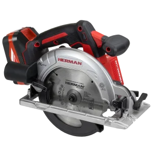 Cordless circular saw with guide rail compatibility and 165 mm blade