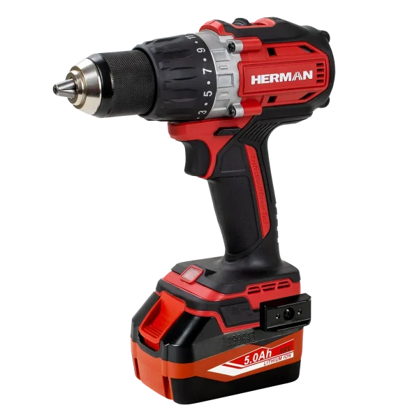 Compact drill with keyless chuck and torque selector