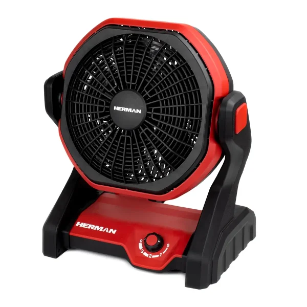 8V cordless fan with wall mount and hook options