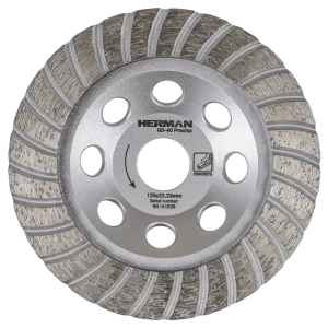 Diamond turbo grinding cup wheel with 6mm turbine segments