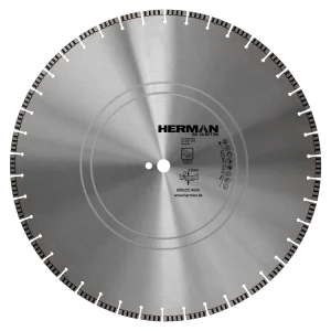 Turbo diamond blade for reinforced concrete with laser-welded segments