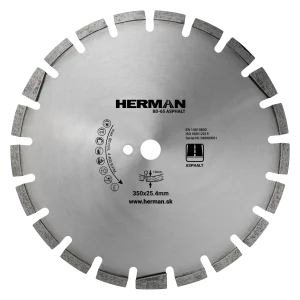 Diamond cutting blade with 12mm high segments and anti-wear design