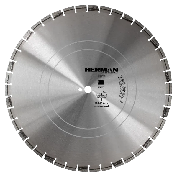 Diamond blade with protective segments for asphalt cutting