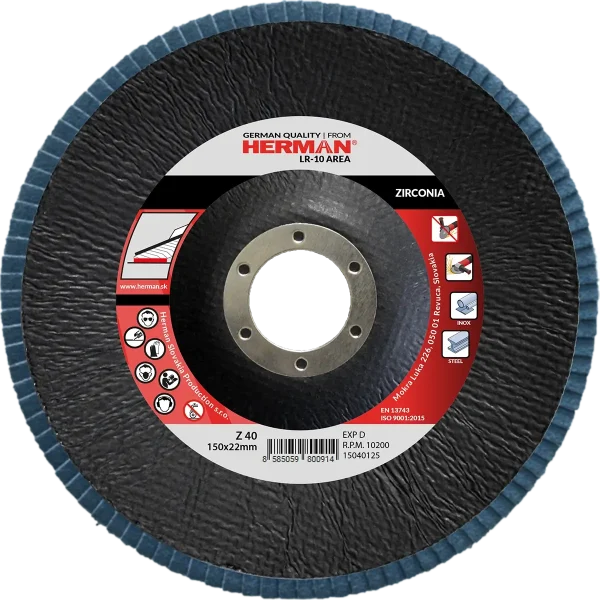 Zirconium flap disc for surface grinding with T29 shape