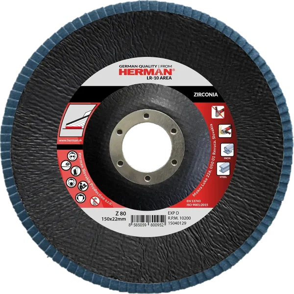 Zirconium flap disc for surface grinding with T29 shape