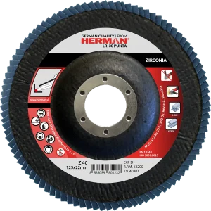 Zirconium flap disc with recessed flaps for corner grinding