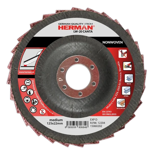 Non-woven flap disc for edge finishing with nylon fiber flaps