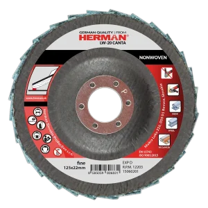 Non-woven flap disc for edge finishing with nylon fiber flaps