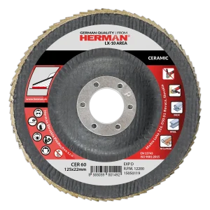 Ceramic flap disc for surface grinding with T29 conical shape