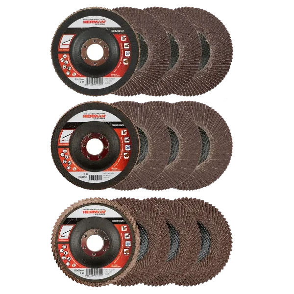 Flap discs set HERMAN QL-10 For steel