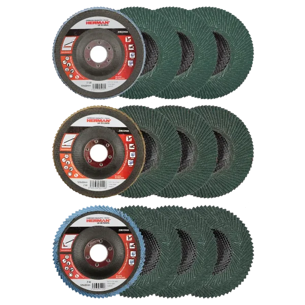 Flap discs set HERMAN QL-20 For stainless steel