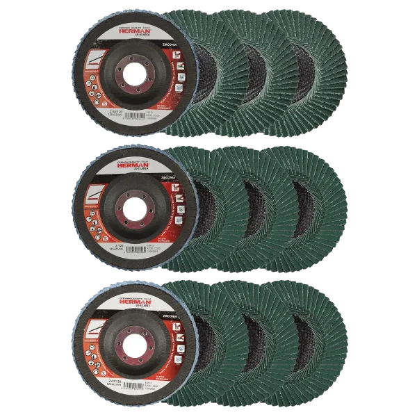 Flap discs set HERMAN QL-30 For stainless steel