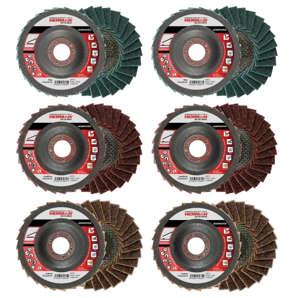 Flap discs set HERMAN QL-50 For steel, stainless steel and non-ferrous metals