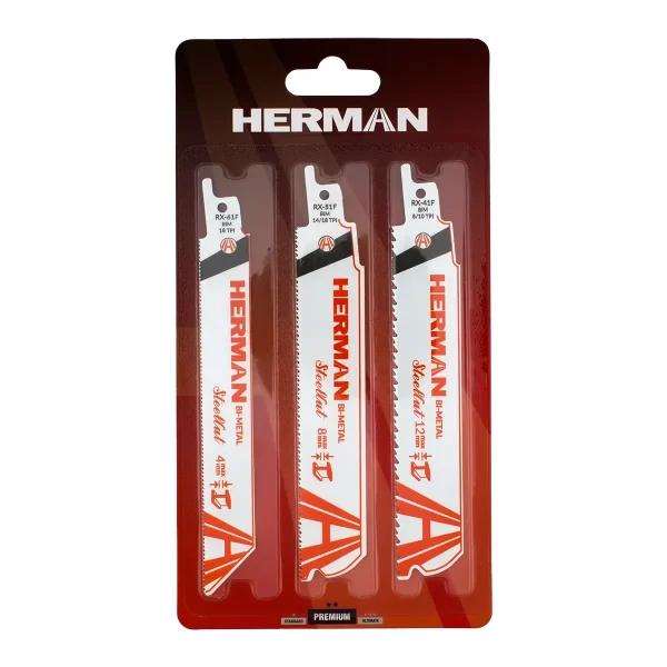 Saw blades set HERMAN QR-12 Metal 1-12mm For reciprocating saw