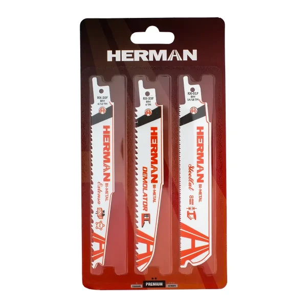 Saw blades set HERMAN QR-21 Metal&Demolition For reciprocating saw