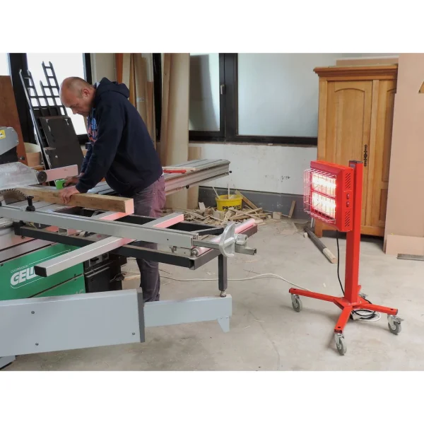 workshop infrared heater Norway – in operation