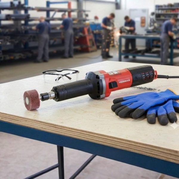 Straight grinder 1380W brushless motor industrial tool Herman straight grinder for industrial grinding and polishing