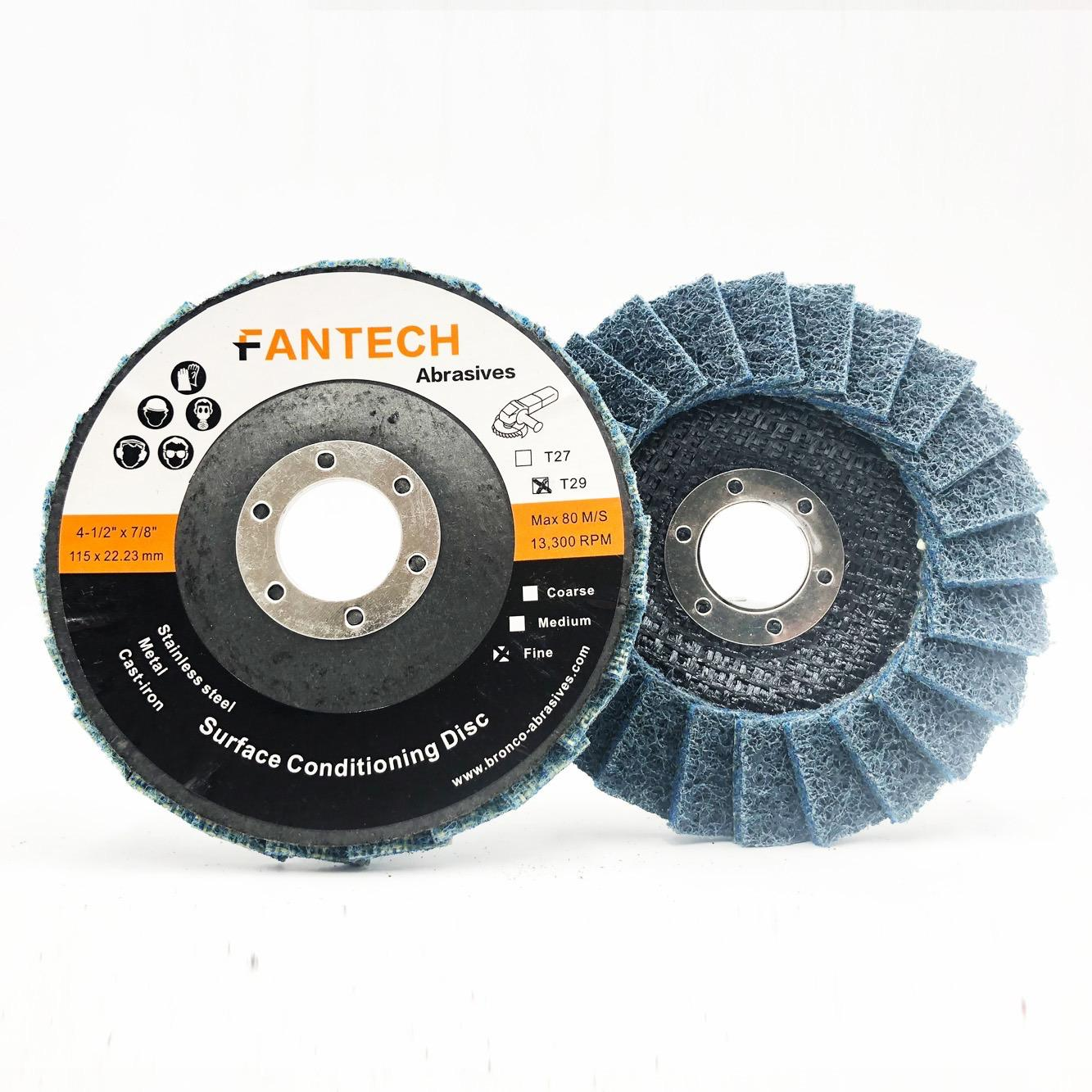 Fantech nylon cleaning flap disc 125x22 mm Fine for stainless steel Norway