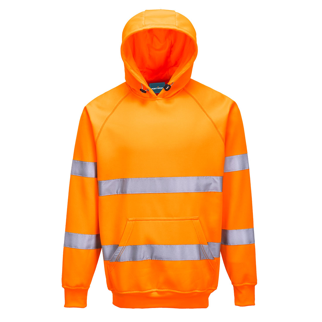 Hi-vis hettegenser Portwest B304 oransje med refleksbånd klasse 3 synlighet