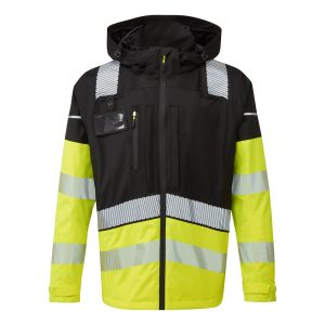 Hi-vis regnjakke Portwest BX323 vanntett pustende med avtakbar vest gul og sort