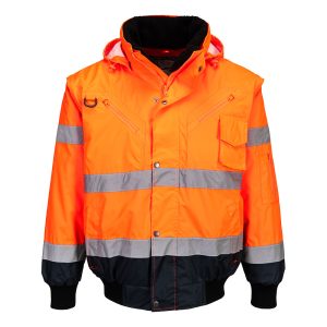 HI-Vis 3-i-1 pilotjakke med kontrast