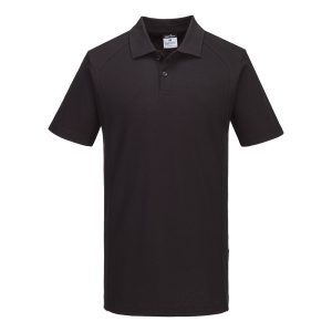 Poloskjorte Portwest CD812 WX2 svart/rød bomullsblanding slim fit arbeidsklær