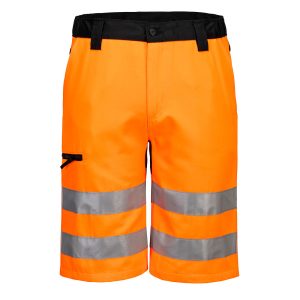 Hi-vis shorts Portwest CD899 - stretch materiale med refleks i brun farge