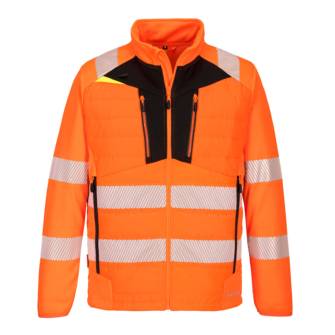Hi-vis jakke Portwest DX473 brun og oransje vanntett vindtett med refleksbånd for høy synlighet