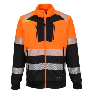 Hi-vis genser Portwest DX490 høyhalset med glidelås brun farge