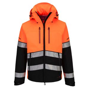 Hi-vis regnjakke Portwest EV465 - 3-lags vanntett skall i orange og svart