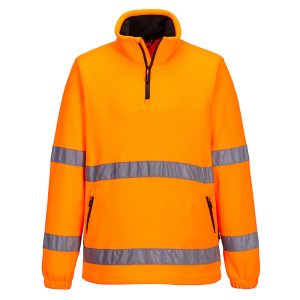 Hi-Vis 1/2 glidelås fleece