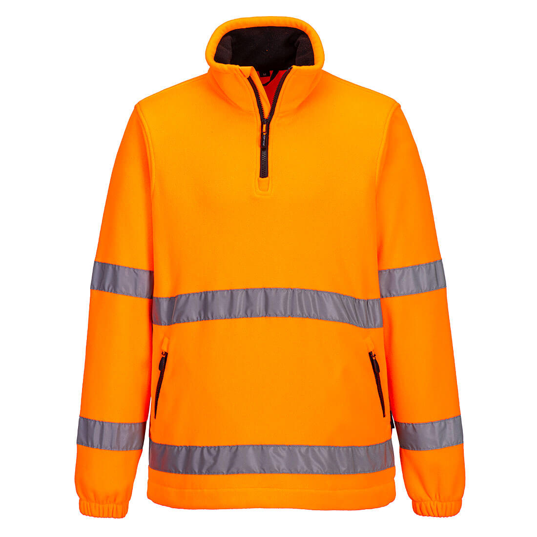 Hi-vis fleece Portwest F302 oransje med refleksbånd - klasse 3 jernbanesertifisert