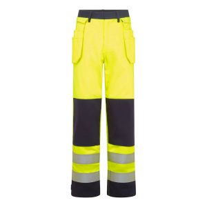 Flammehemmende arbeidsbukse Portwest FR440 hi-vis gul/navy med refleksstoff
