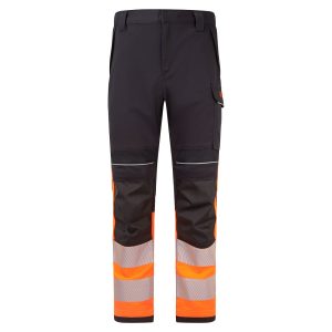 FR-bukse Portwest FR451 hi-vis klasse 1 flammehemmende vernebukse orange svart