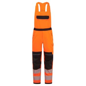 Flammehemmende selebukse Portwest FR453 - orange hi-vis multinorm FR vernebukse med refleks