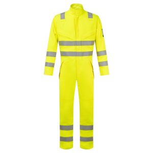 FR kjeledress Portwest FR528 flammehemmende hi-vis gul med refleksbånd for industriarbeid