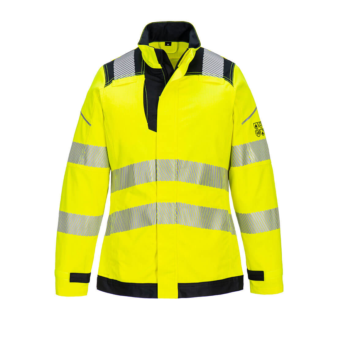 FR hi-vis arbeidsjakke dame Portwest FR715 flammehemmende gul svart