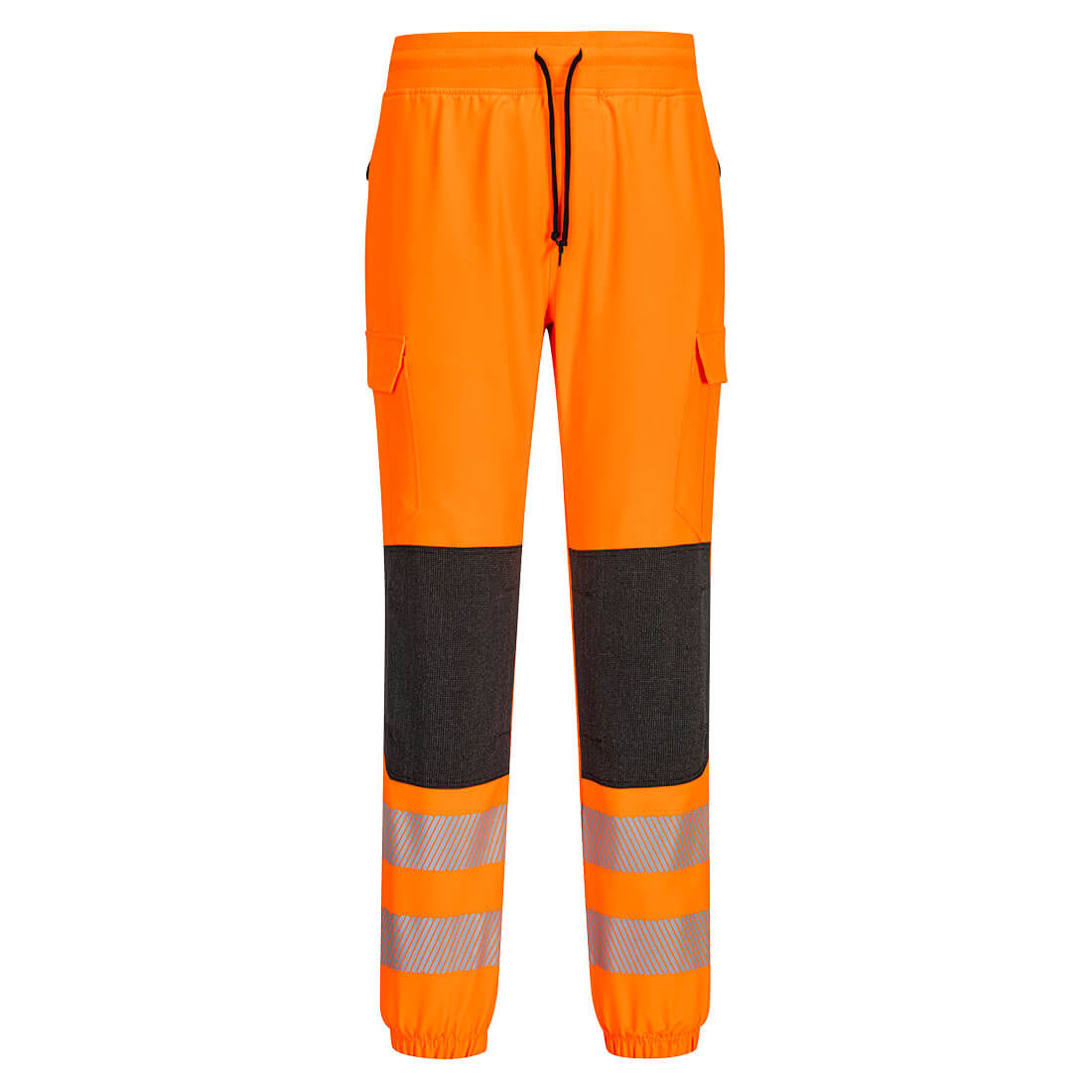Hi-vis arbeidsbukse Portwest KX346 - orange flexi bukse med refleks