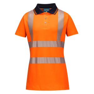 Hi-Vis Cotton Comfort Pro Polo dame S/S