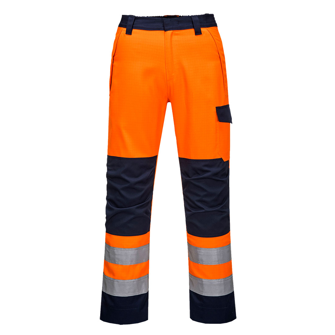 Flammehemmende jakke Portwest MV36 - orange/marine med RIS jernbanesertifisering og hi-vis refleks