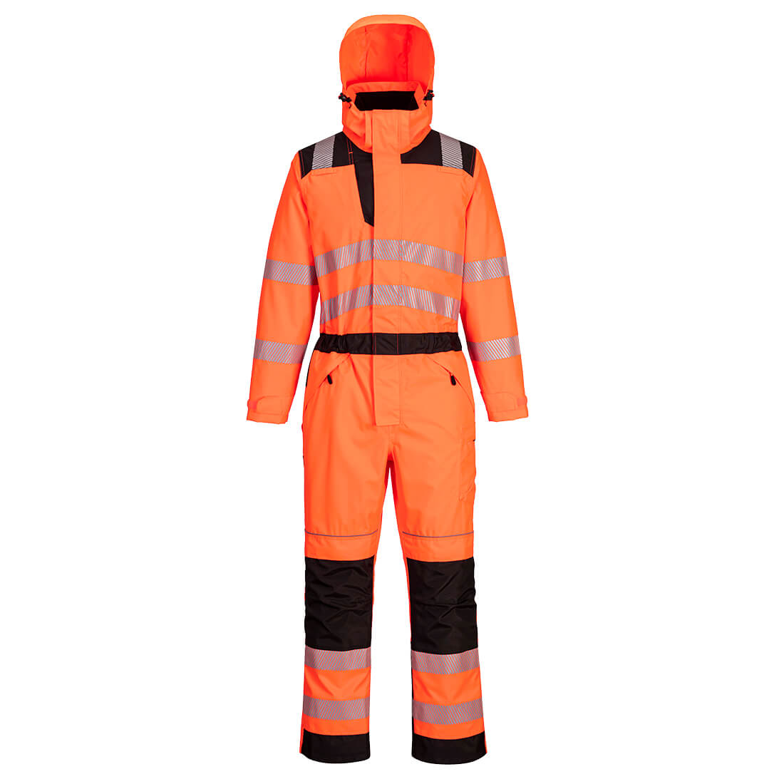 Hi-vis skalldress Portwest PW355 i brun farge med refleksbånd og avtakbart fôr